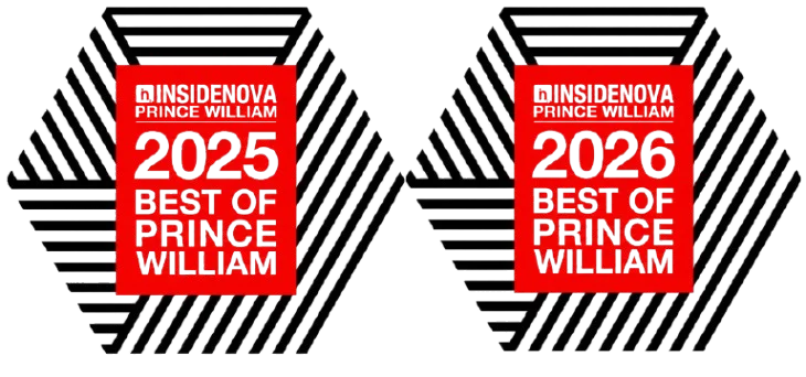 InsideNoVa Best of Prince William 2025 and 2026 award badges