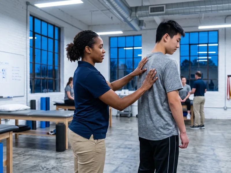 Physical therapist providing hands-on treatment to calm acute pain